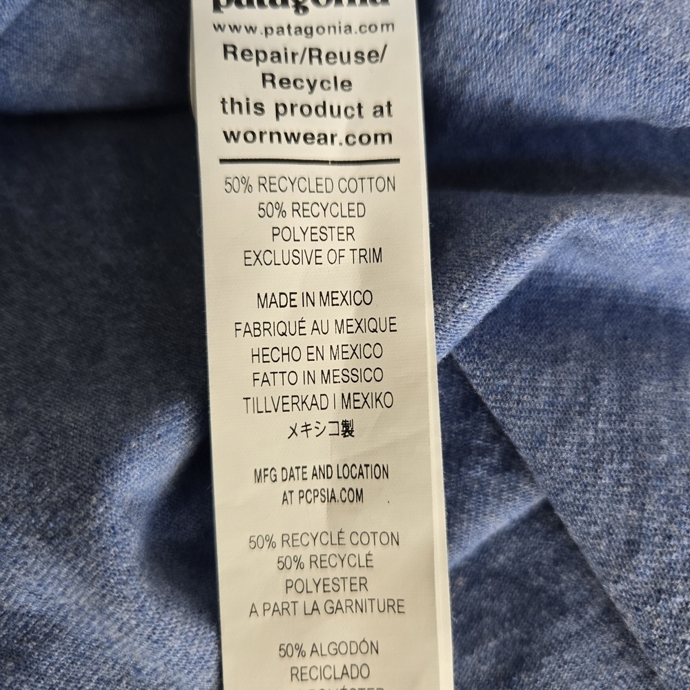 PATAGONIA(New) Blue T Shirt.Size Men's M, Women's L - Picture 5 of 9